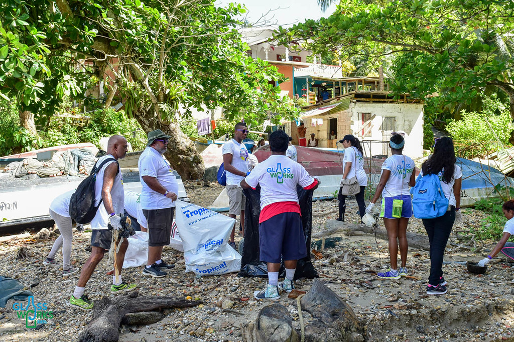 Carib Glass Works Beach Cleanup 2017